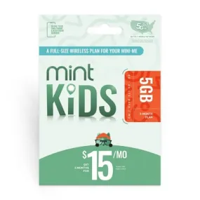 Mint Mobile Kids 3 Month 5GB/mo Plan SIM Kit