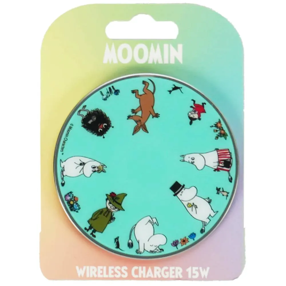 Moomin Wireless Charger 15W Turquoise - Happy Orange