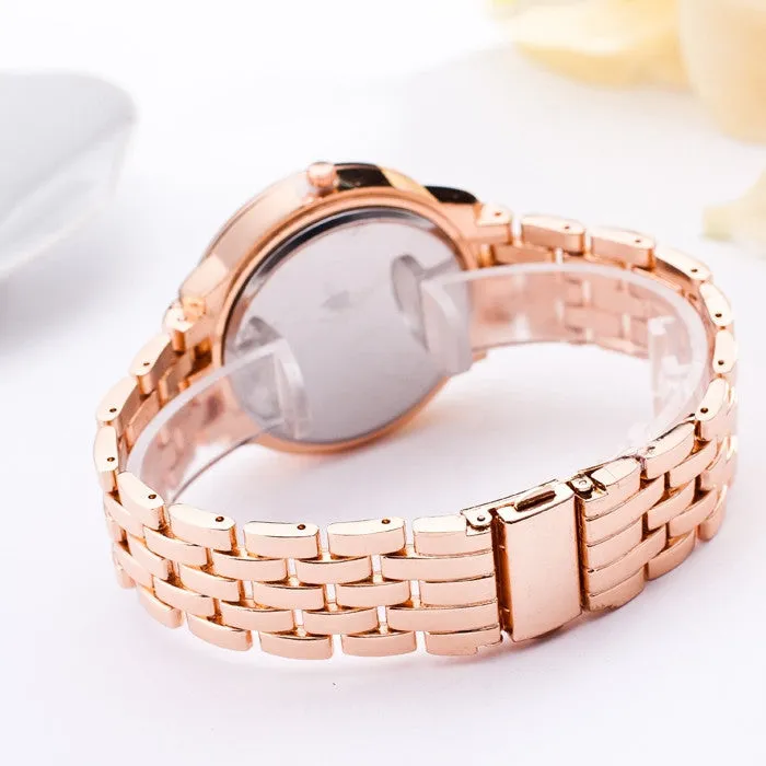 New Fashion Luxury Watch Women Golden Steel Rhinestone Quartz Watch High Quality Elegant Banquet Women Clock Ladies Wristwatch