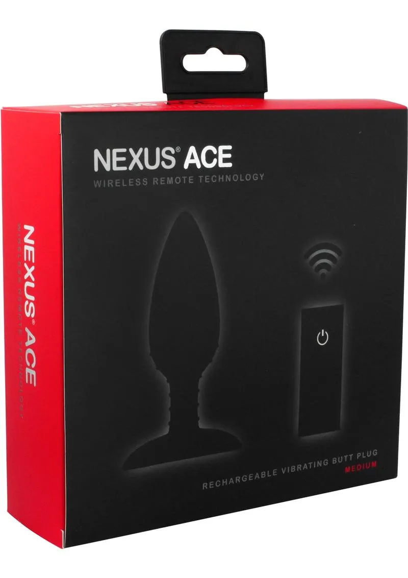 Nexus Ace Rechargeable Silicone Vibrating Butt Plug with Remote Control