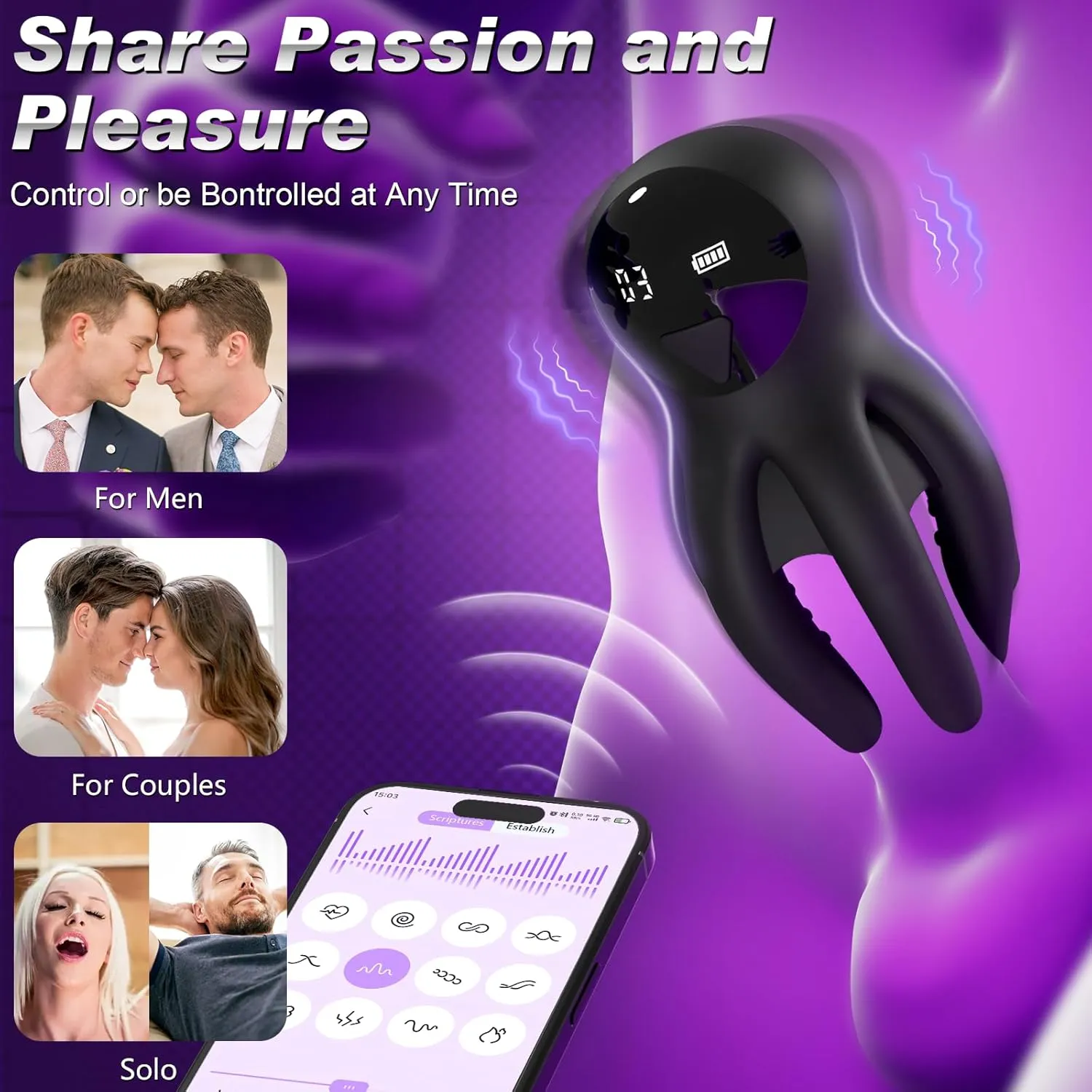 Octopus Glans Stroker with APP Control 10 Vibration for Penis Training Prolong Endurance