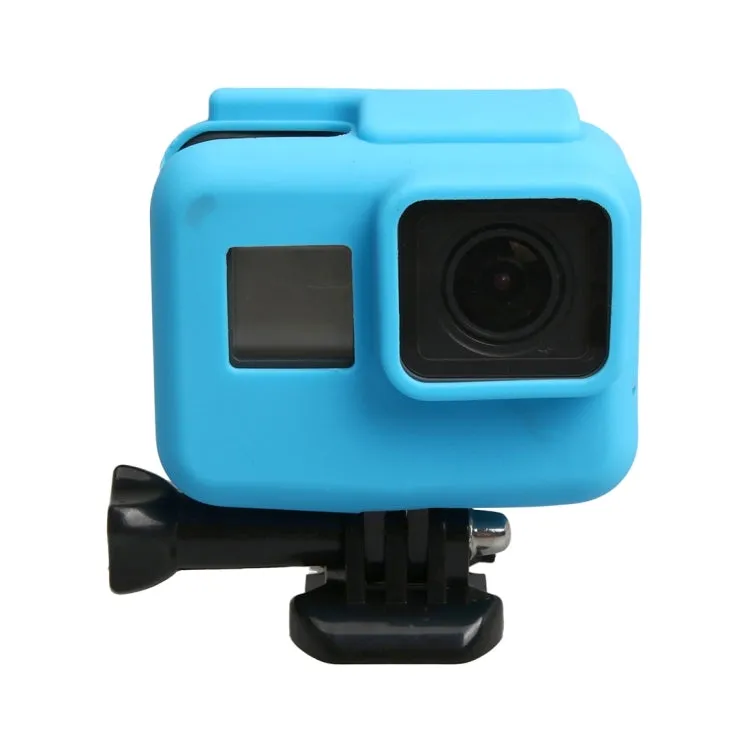 Original for GoPro HERO5 Silicone Border Frame Mount Housing Protective Case Cover Shell(Blue)