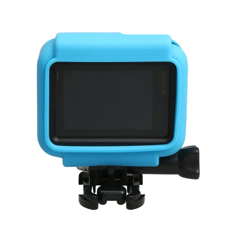 Original for GoPro HERO5 Silicone Border Frame Mount Housing Protective Case Cover Shell(Blue)