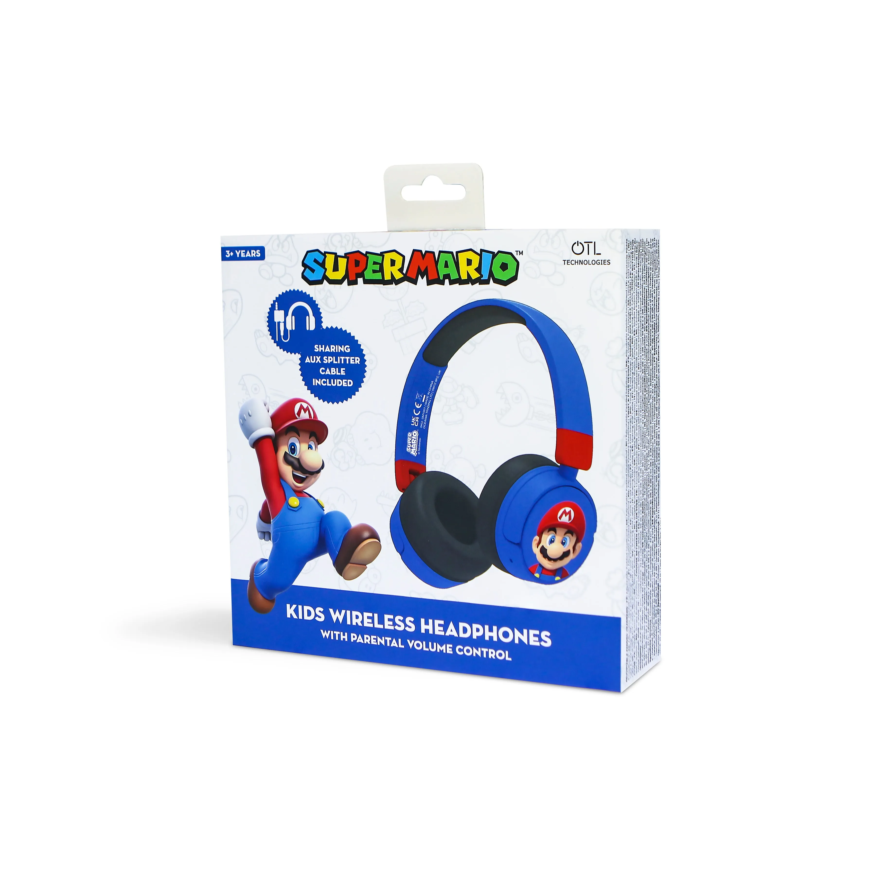 OTL Super Mario Kids Over-Ear Wireless Headphone - Blue | SM1001