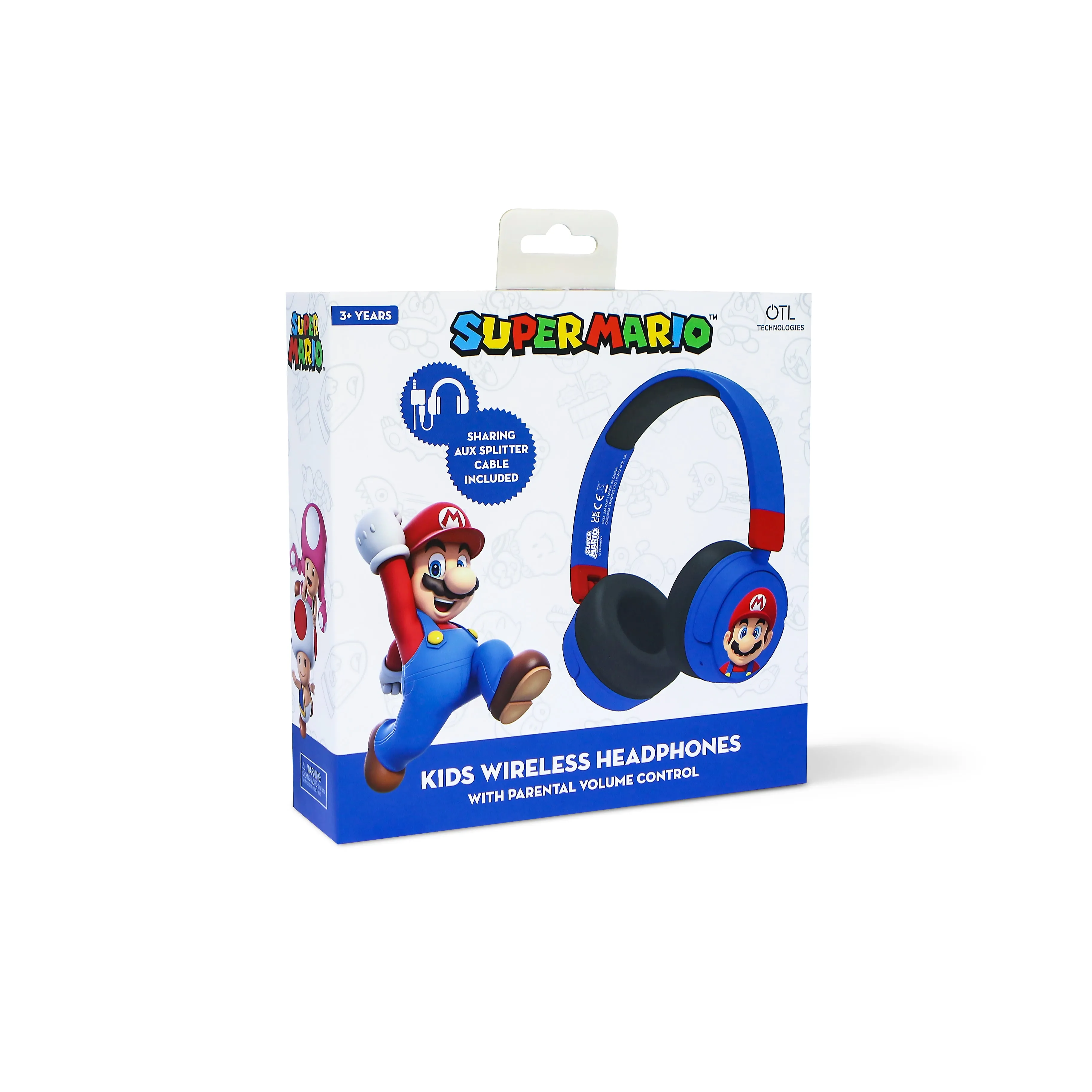 OTL Super Mario Kids Over-Ear Wireless Headphone - Blue | SM1001