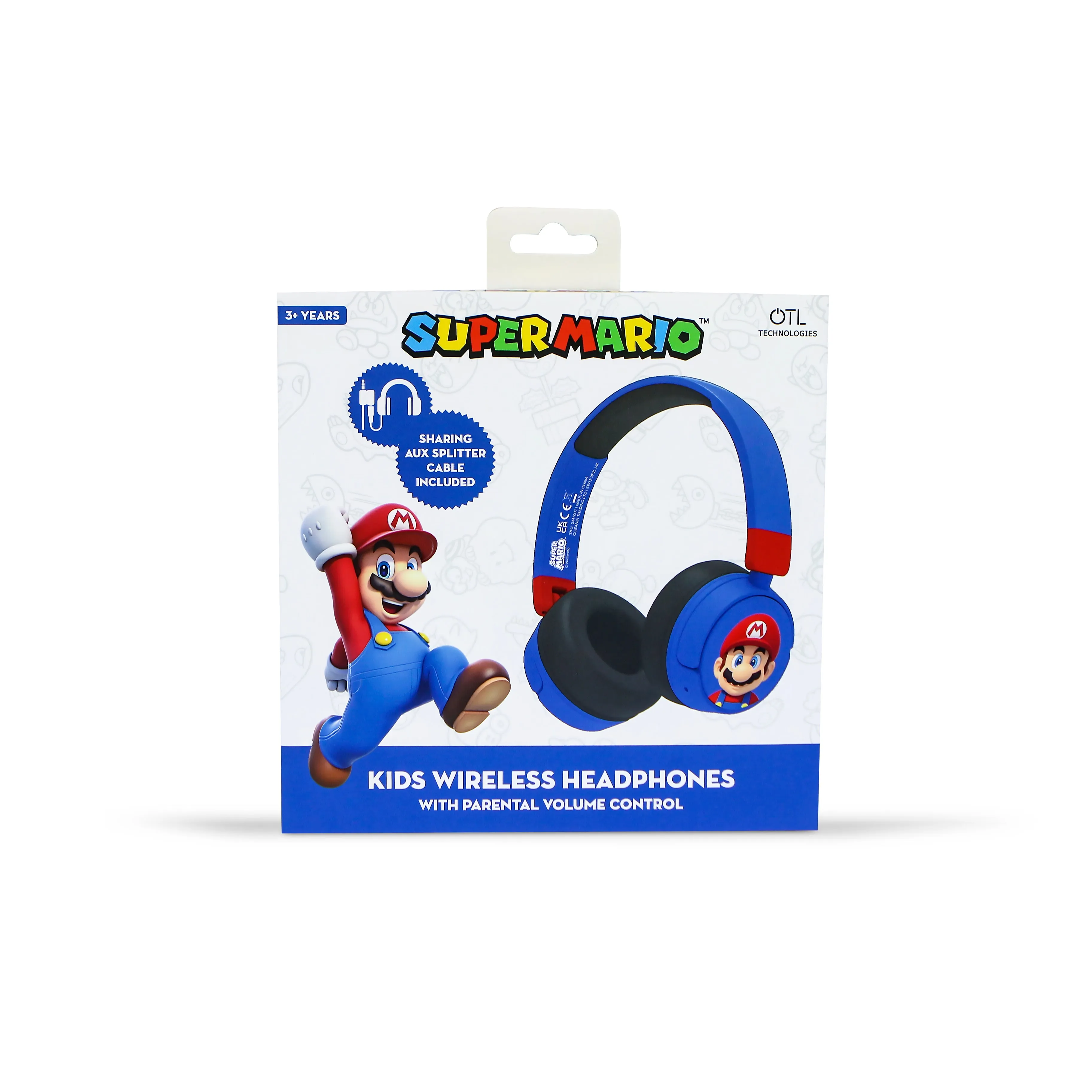 OTL Super Mario Kids Over-Ear Wireless Headphone - Blue | SM1001