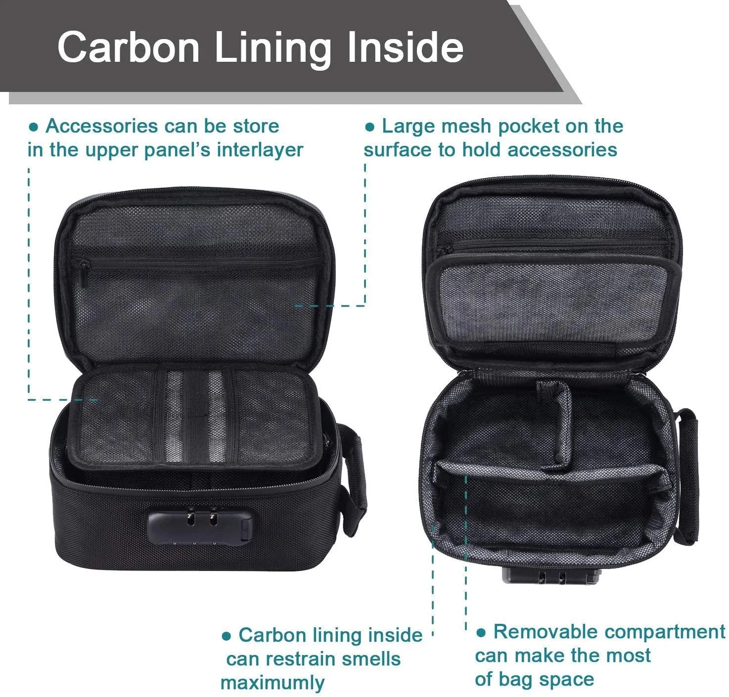 Pack Science Smell Proof Carbon Lined Locking Stash Bag