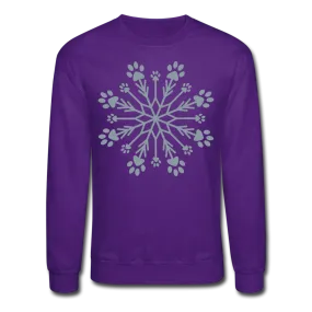 Paw Snowflake Metallic Print Sweatshirt