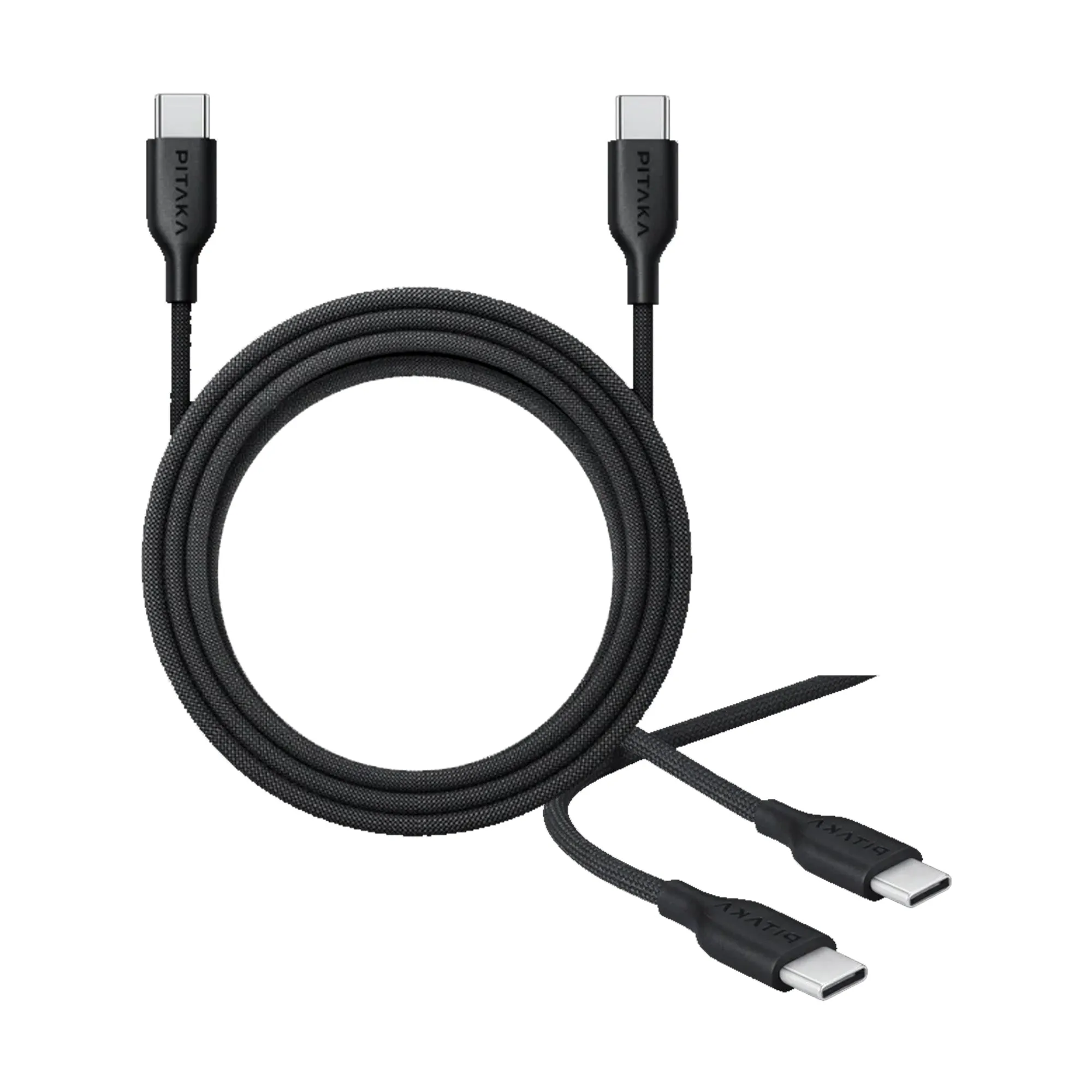 PITAKA Flex Braided Cable USB C To C - USB 2.0 60W Charging / 480Mbps Data Transfer