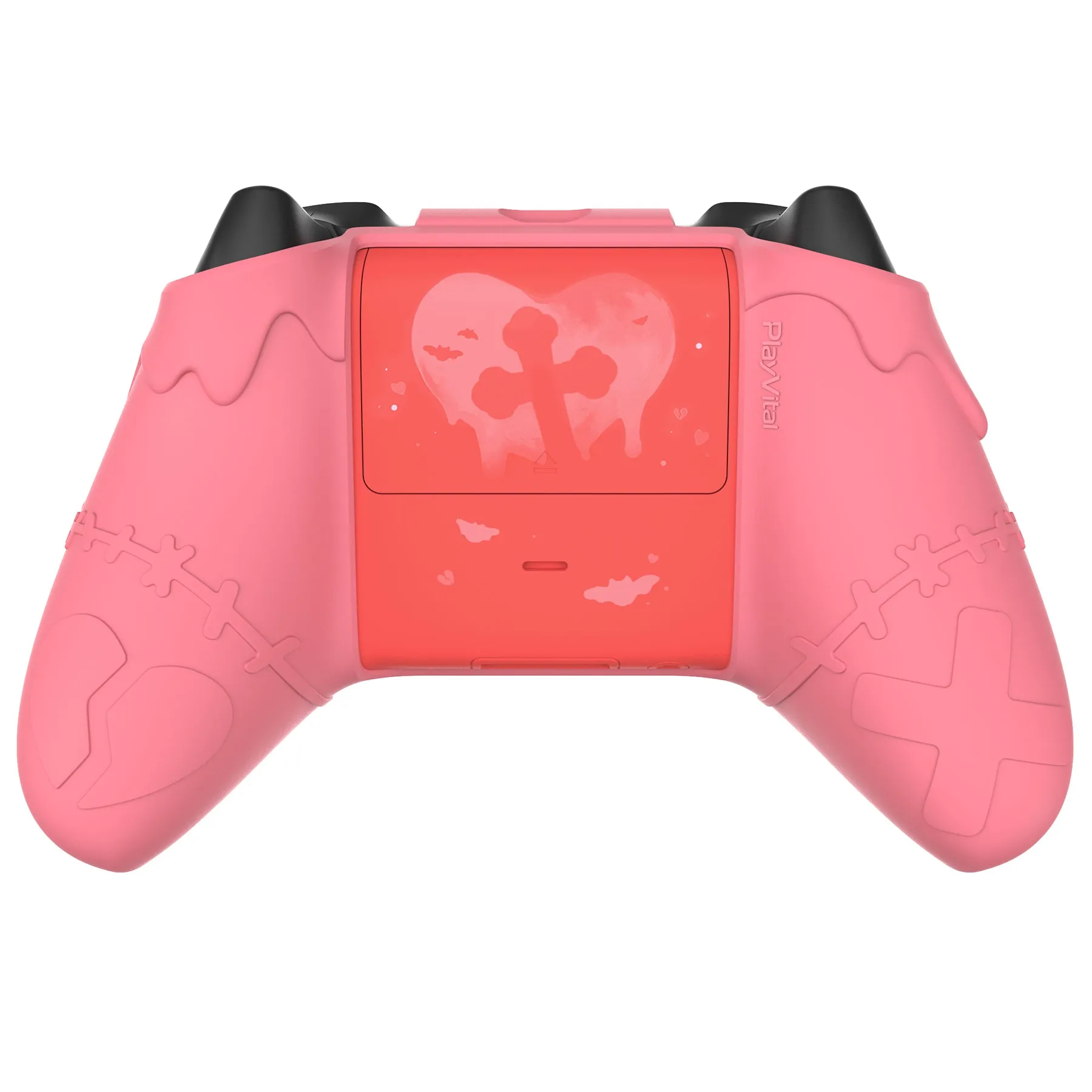 PlayVital Gothic Imp Series Cute Silicone Skin for Xbox Series X/S Controller, Anti-Slip Grip Silicone Cover, Protective Silicone Case for Xbox Core Controller with Thumb Grips - Peach Pink - ZEEX3P004