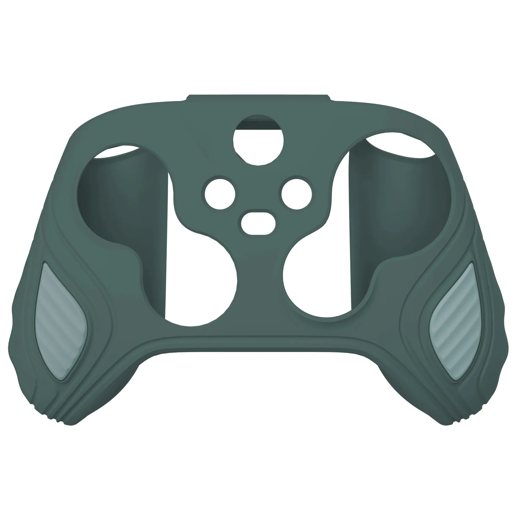 PlayVital Scorpion Edition Two-Tone Anti-Slip Silicone Case Cover for Xbox Series X/S Controller, Soft Rubber Case for Xbox Core Controller with Thumb Grip Caps - Templeton Gray & Jade Grey - SPX3009