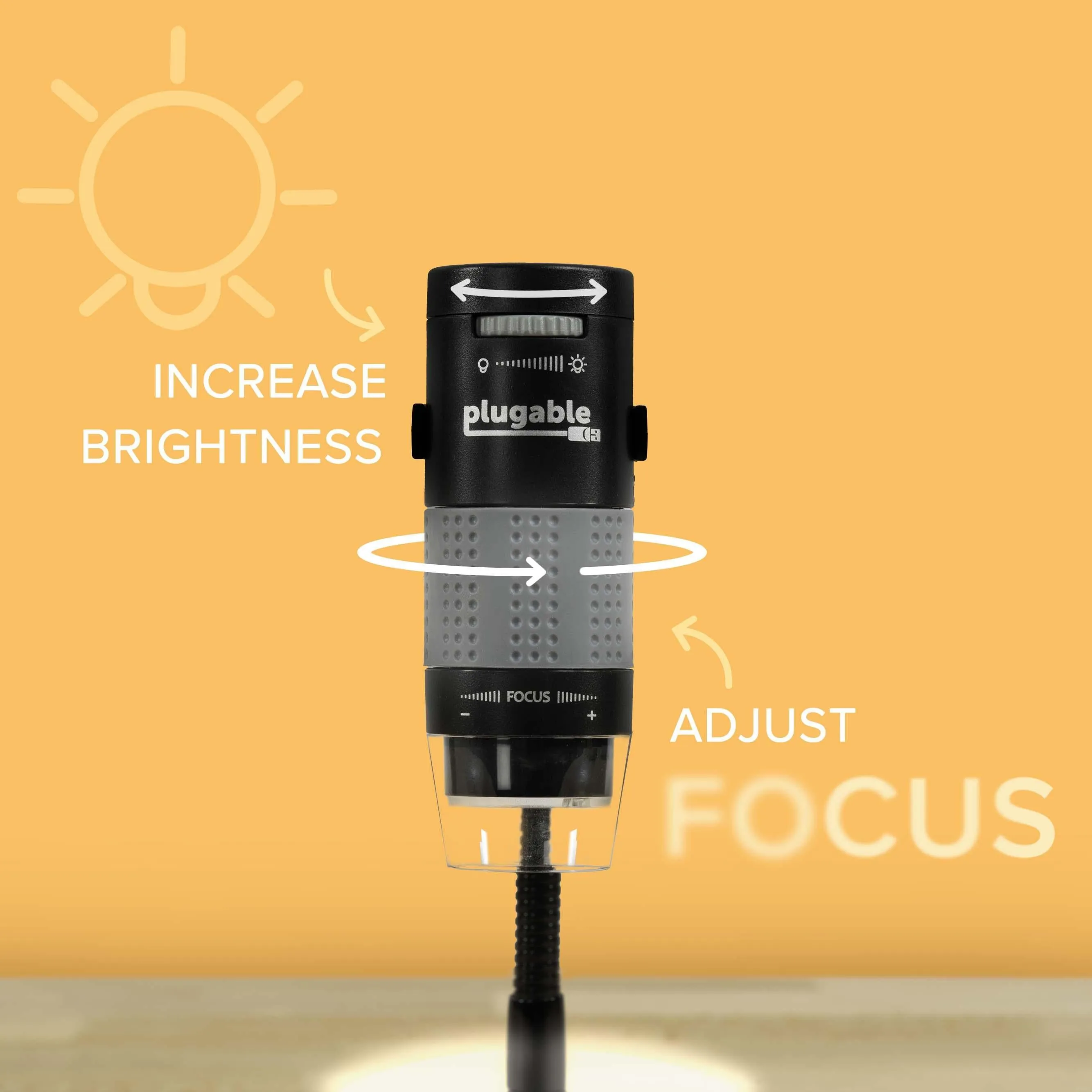 Plugable 250x Digital USB Microscope with Observation Stand