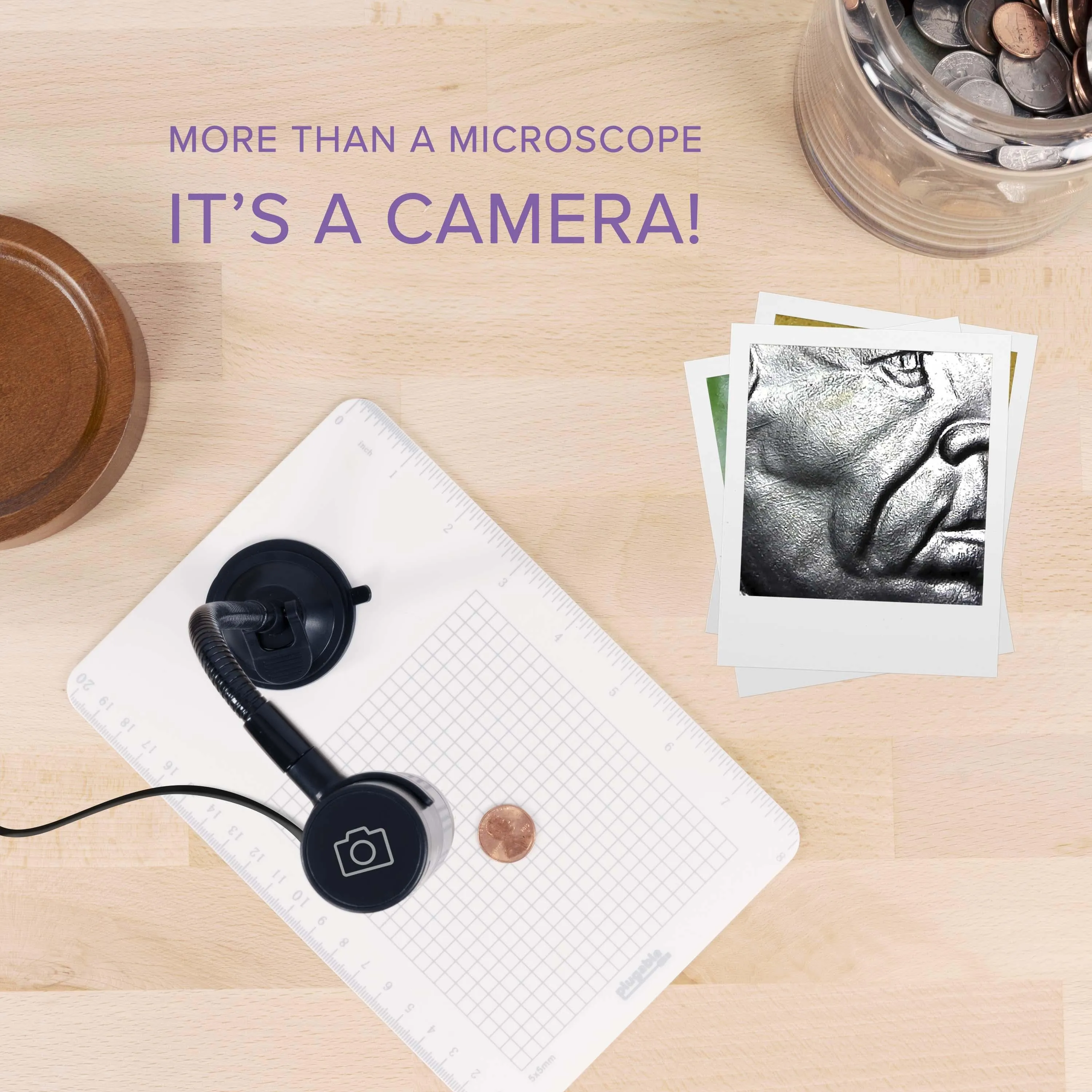 Plugable 250x Digital USB Microscope with Observation Stand