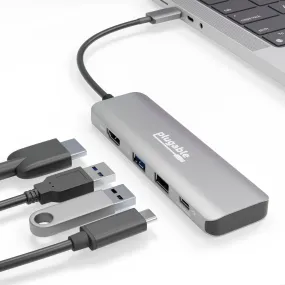 Plugable 4-in-1 USB-C Hub with 4K HDMI, 100W Charging