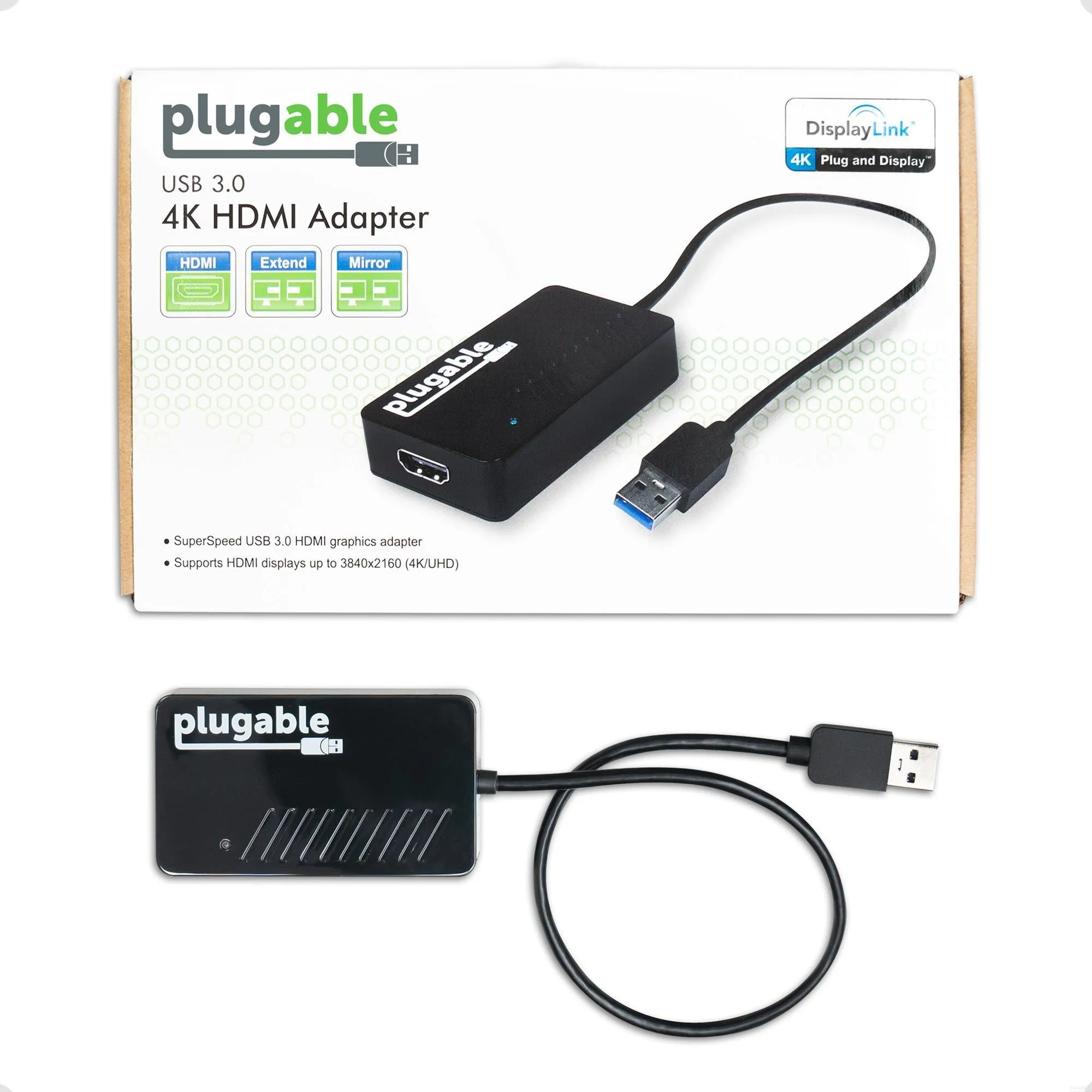 Plugable USB 3.0 4K HDMI Adapter for Multiple Monitors