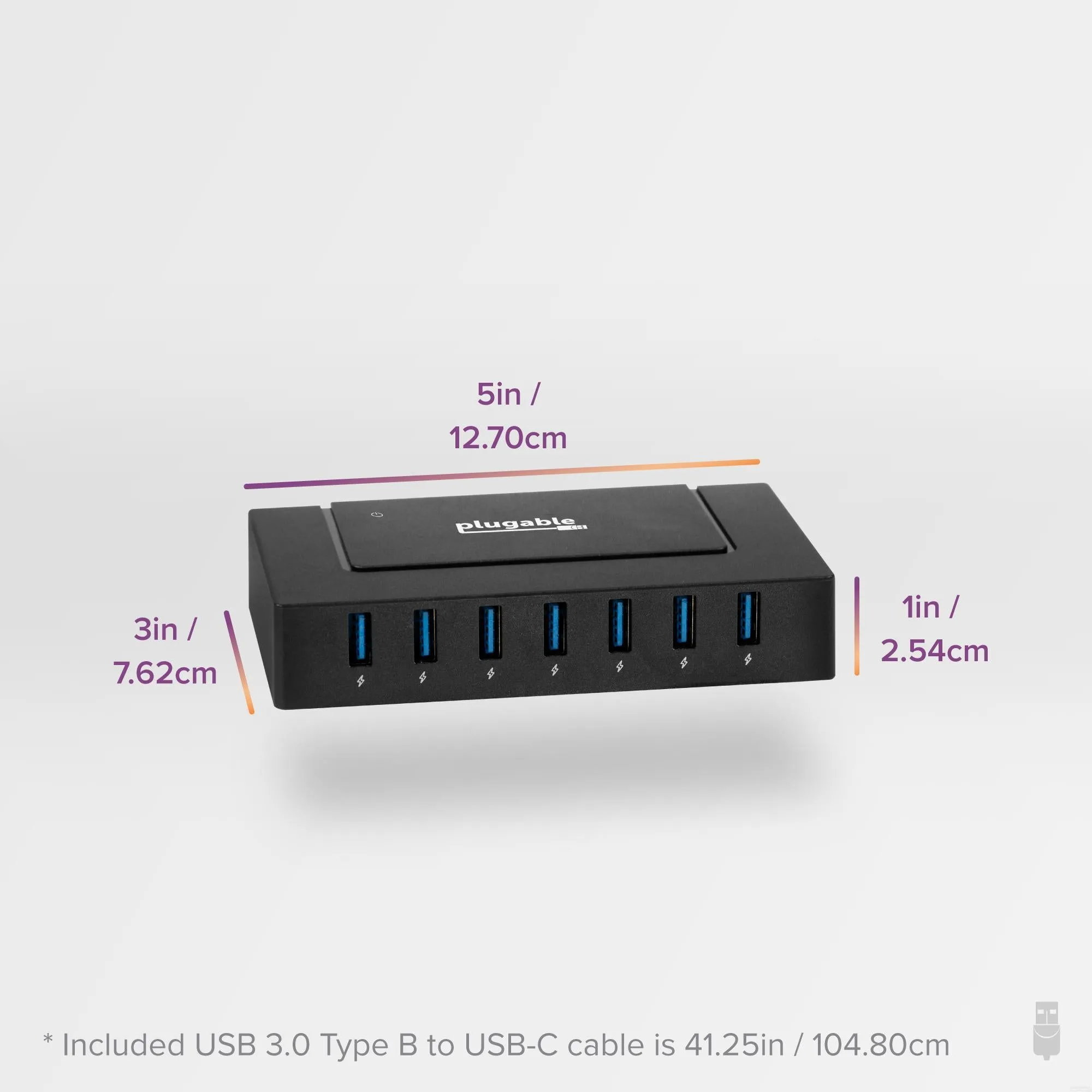 Plugable USB 3.0 and USB-C 7-Port Charging Hub