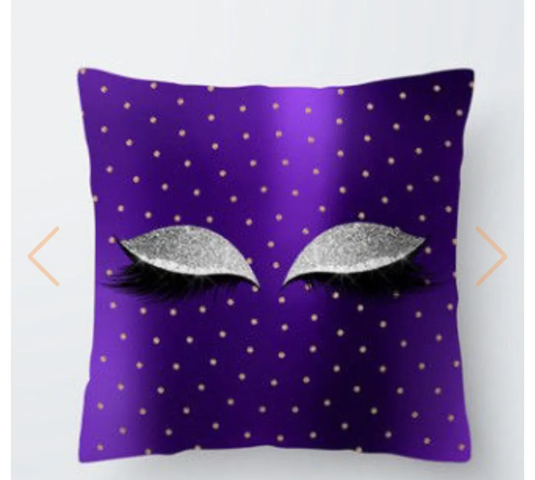 Polyester Pillow Cases Square Eyelash 45cm x 45cm, 1 Piece