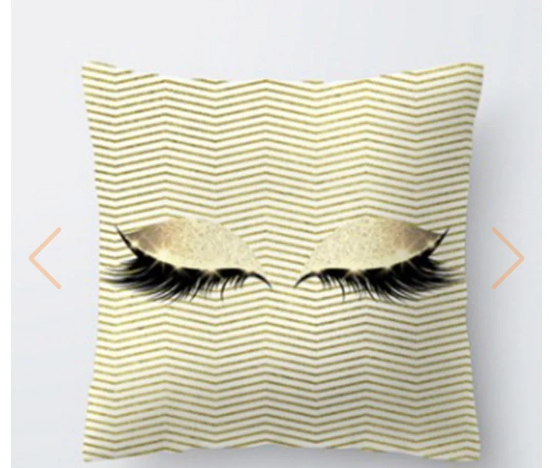 Polyester Pillow Cases Square Eyelash 45cm x 45cm, 1 Piece