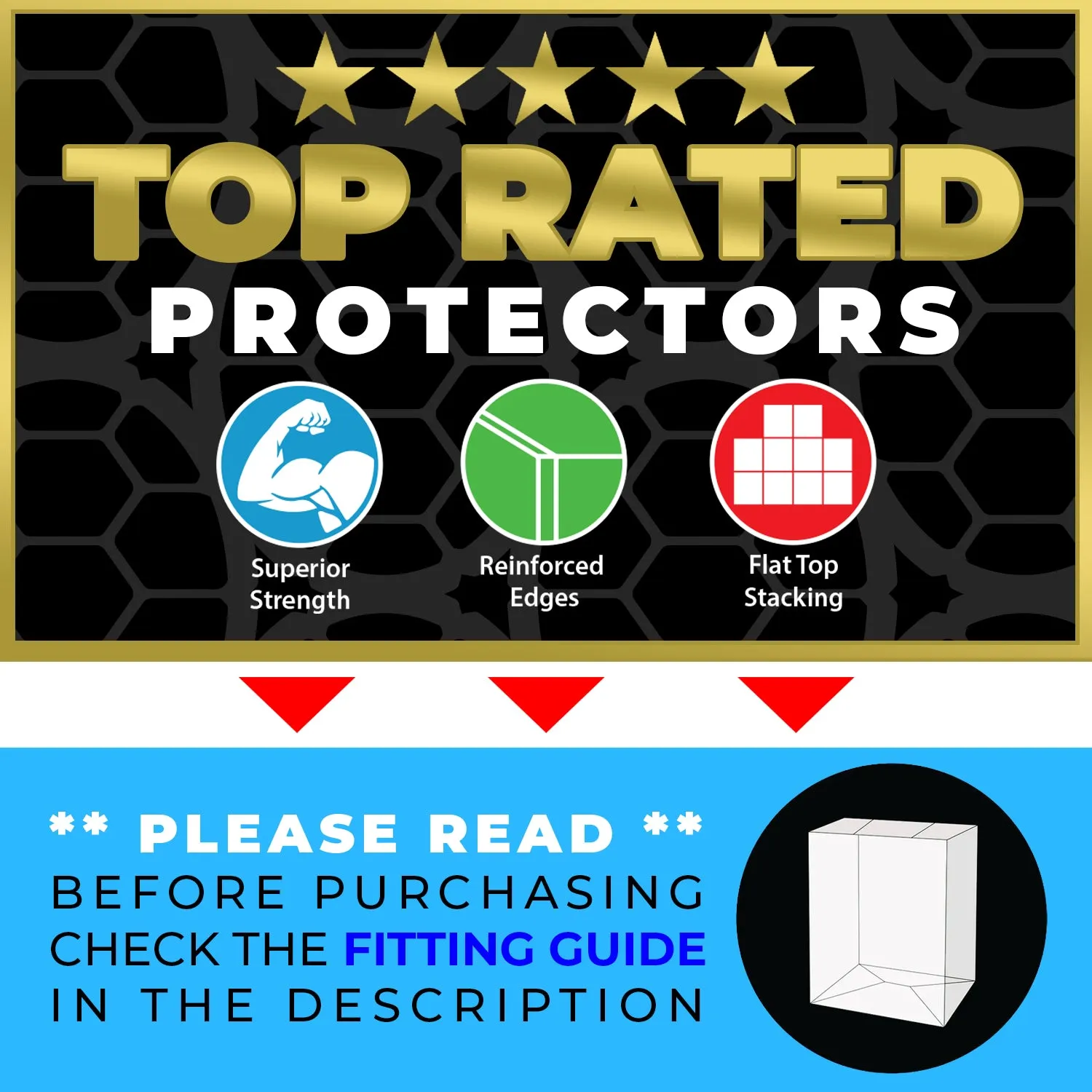 POP RIDES (LARGE) Pop Protectors for Funko (0.60mm thick, UV & Scratch Resistant) 7.25h x 9.25w x 7d