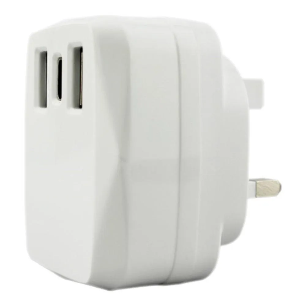 Powerz 18W Dual USB / USB-C Mains Charger - White | 229489