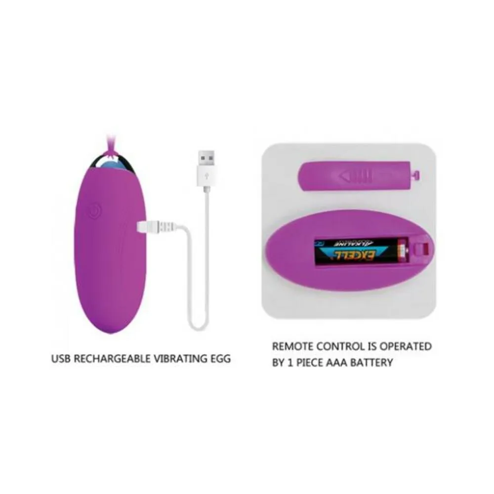 Pretty Love Jenny Remote Control Bullet Vibrator Purple