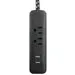 Prime 2-Outlet 2-Port 2.1AMP USB Power Strip w/6ft Accent Cord Black