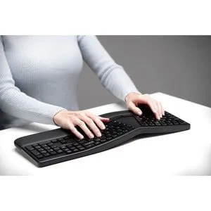 PRO FIT ERGONOMIC WIRELESS KEYBOARD AND MOUSE - BLACK