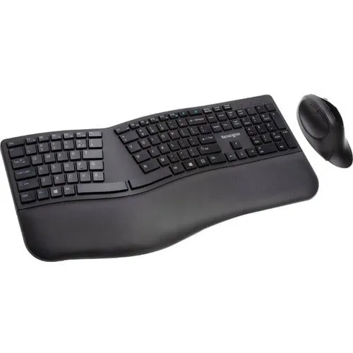 PRO FIT ERGONOMIC WIRELESS KEYBOARD AND MOUSE - BLACK