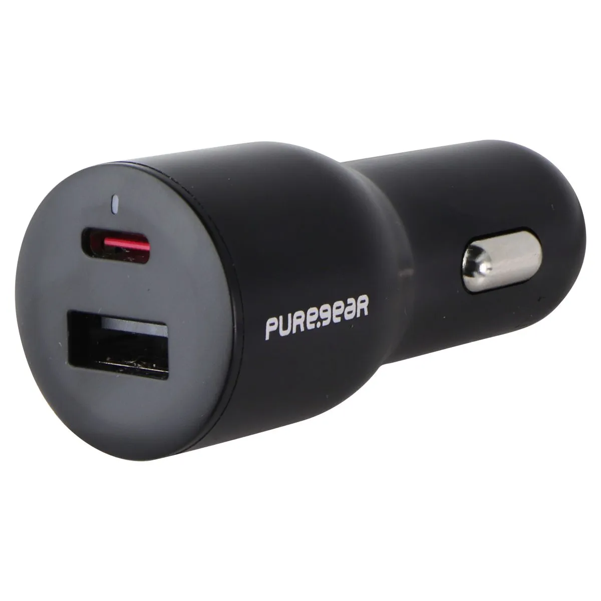 PureGear (42W) LightSpeed Car Charger with USB-C and USB-A Ports - Black