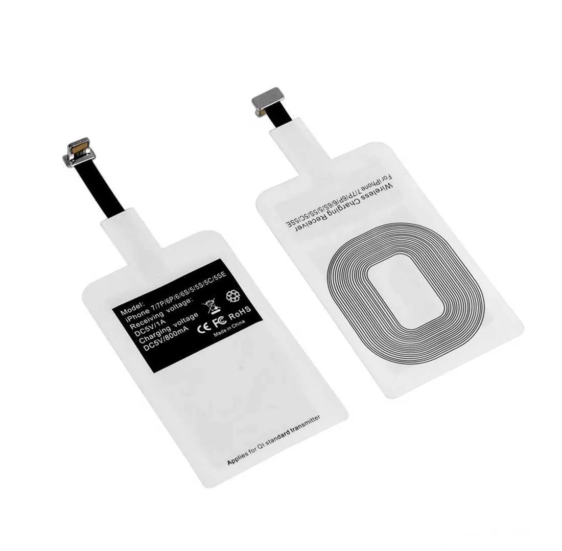 Qi Wireless Charging Receiver Adapter for Type C/Micro USB/LIghtning