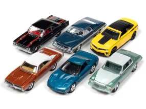 "Muscle Cars USA" 2022 Set B of 6 pieces Release 2 1/64 Diecast Model Cars by Johnny Lightning