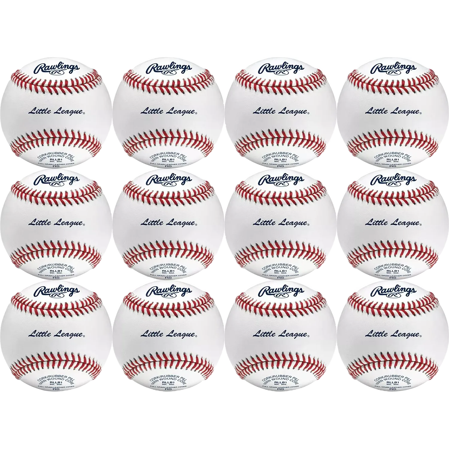 Rawlings Little League RLLB1 Baseballs - 12 Pack