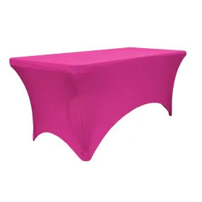 Rectangular 6 FT Spandex Table Cover - Fuchsia