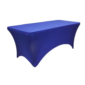 Rectangular 6 FT Spandex Table Cover - Royal Blue