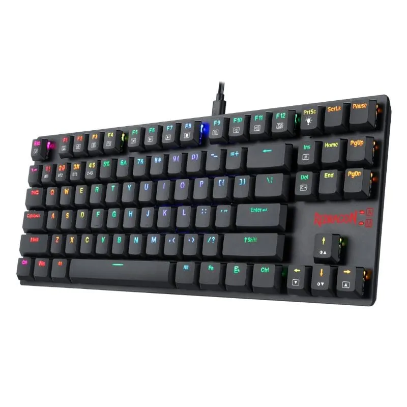 Redragon Kb Mech Aps Rgb 10 Kless Bk Rd K607 Rgb