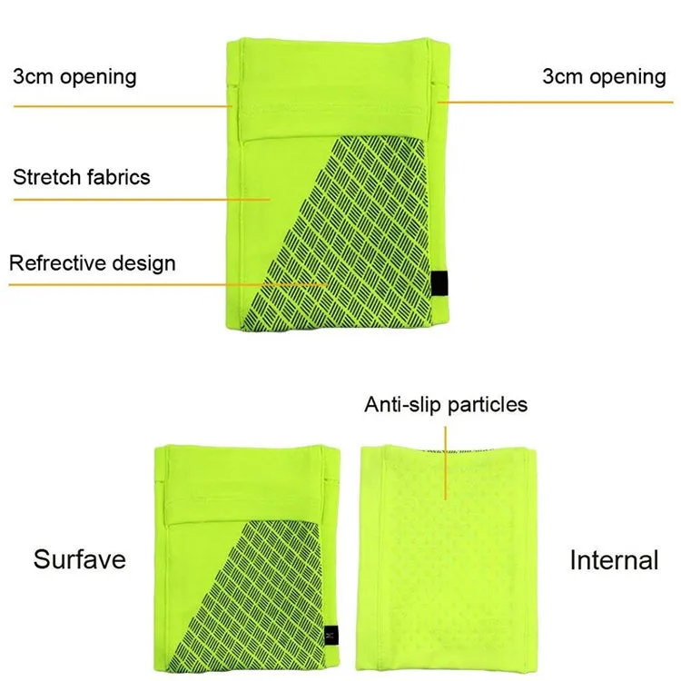 Reflective Motion Arm Bag Close Mobile Phone Bag, Size:M(Fluorescent Yellow)