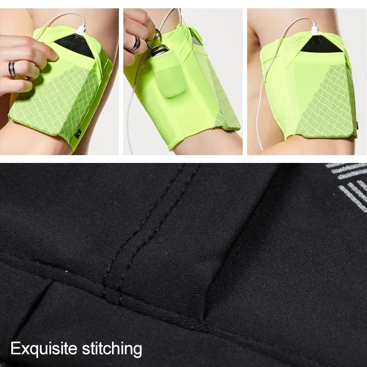 Reflective Motion Arm Bag Close Mobile Phone Bag, Size:M(Fluorescent Yellow)