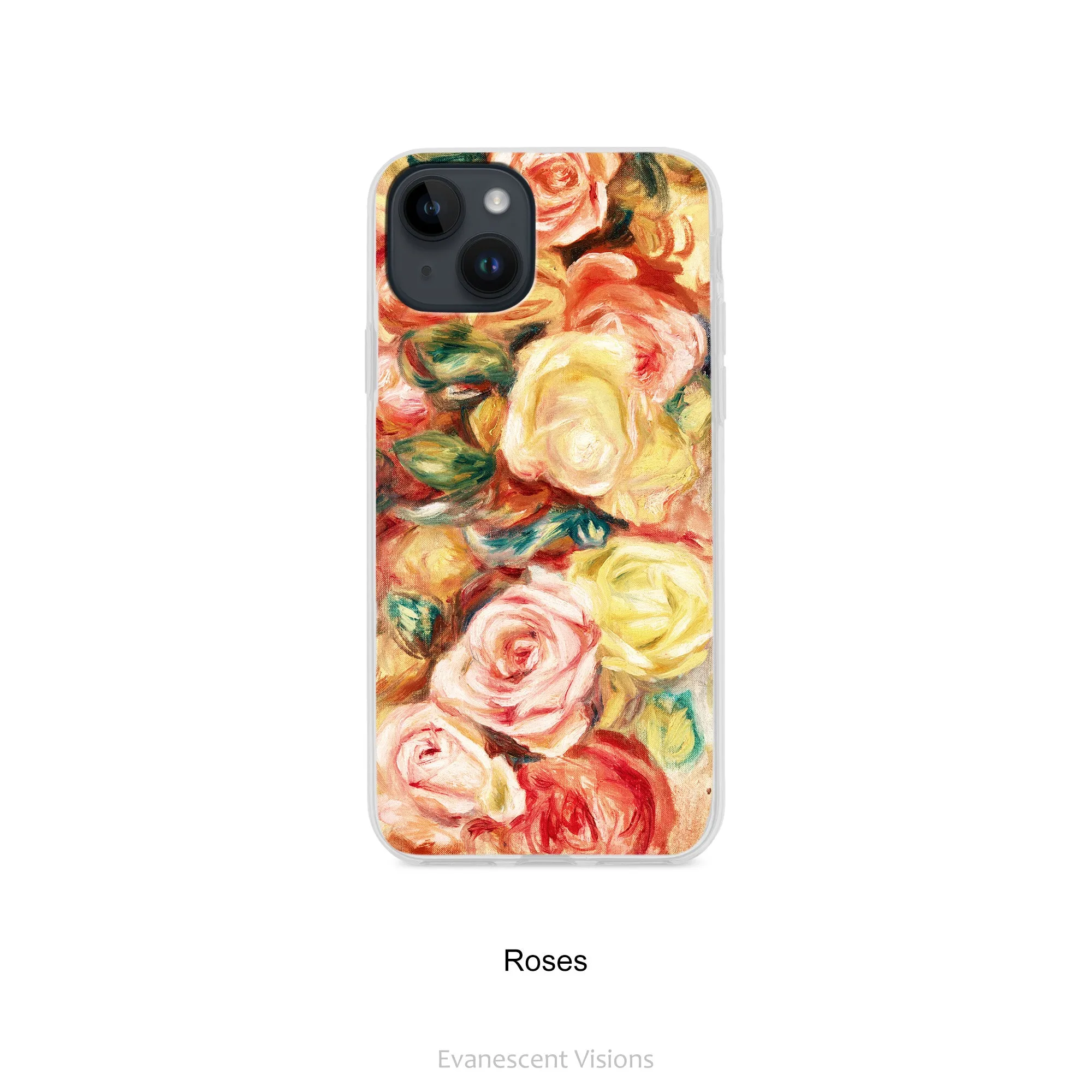 Renoir Impressionist Art Phone Cases for iPhones, Roses, Victoire, Prairie