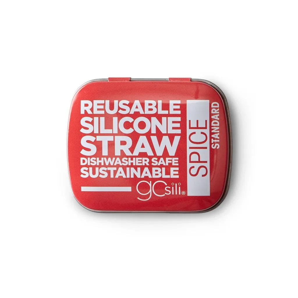 Reusable Silicone Straw in Travel Tin - Standard Size