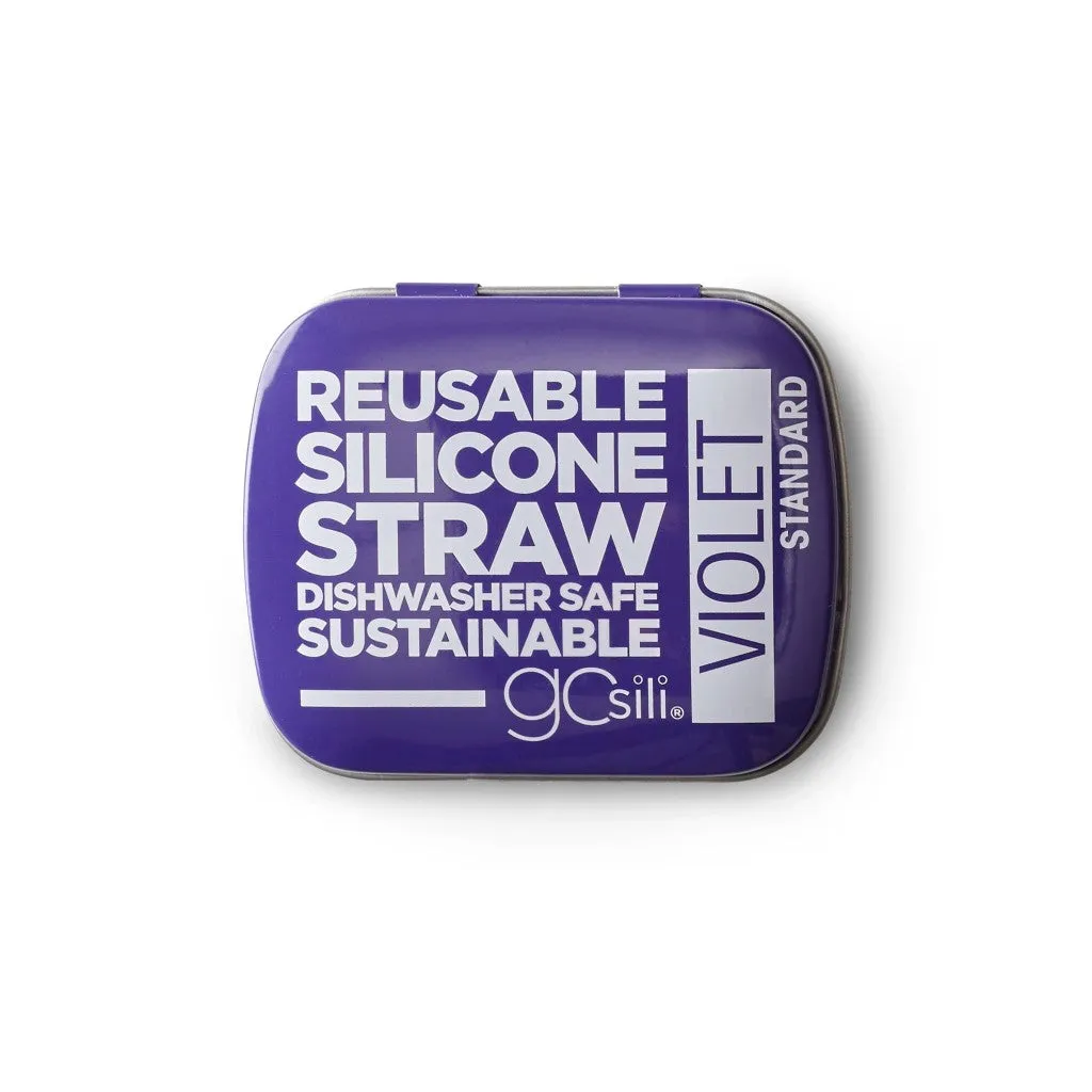 Reusable Silicone Straw in Travel Tin - Standard Size