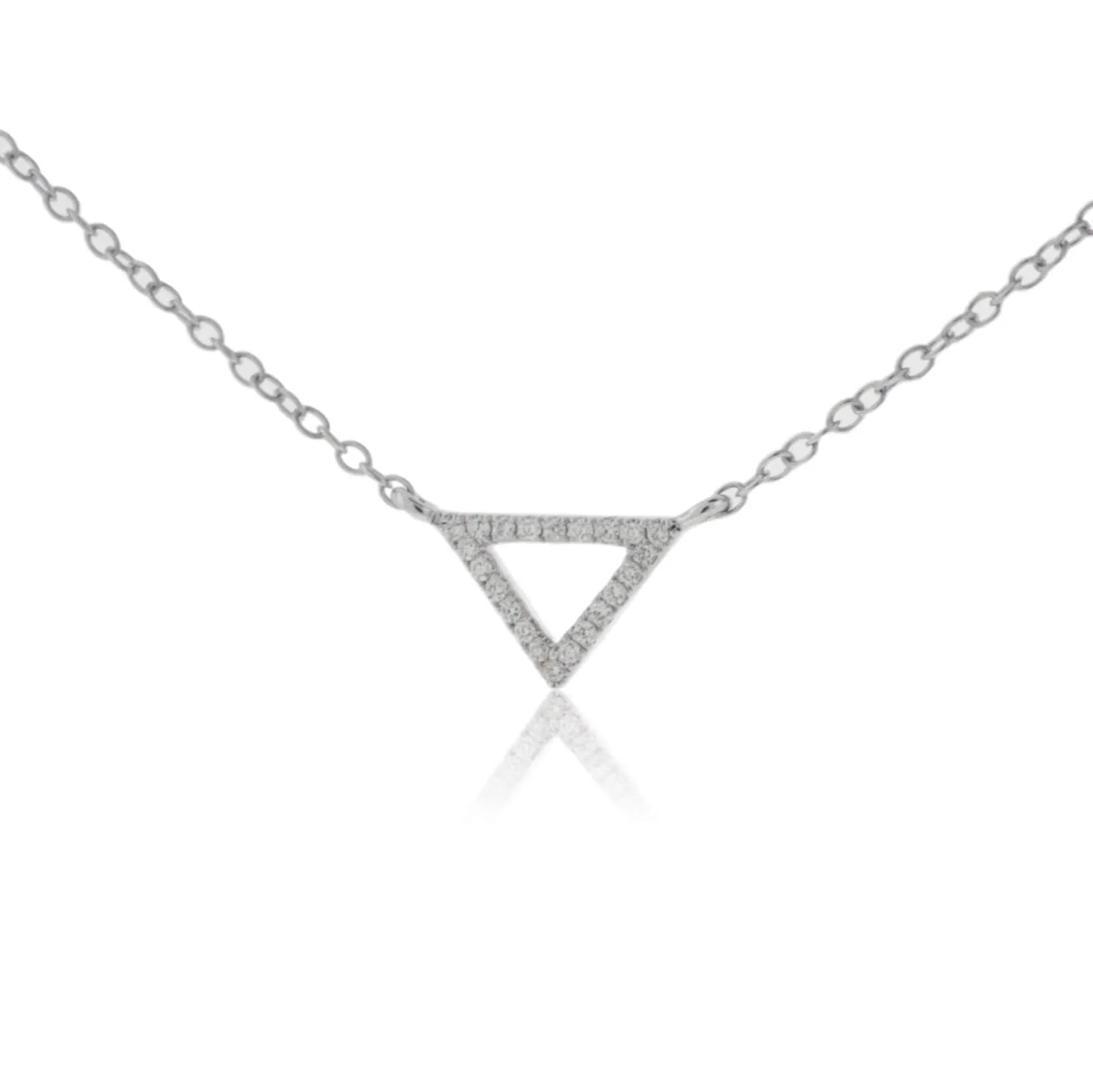 Rose Gold Diamond Triangle Necklace