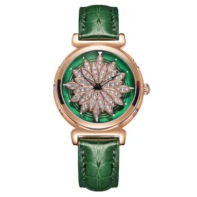 Rotatable Flower Dial Women's Watch