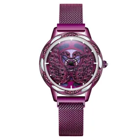 Rotatable Swan Pattern Dial Women's Watch