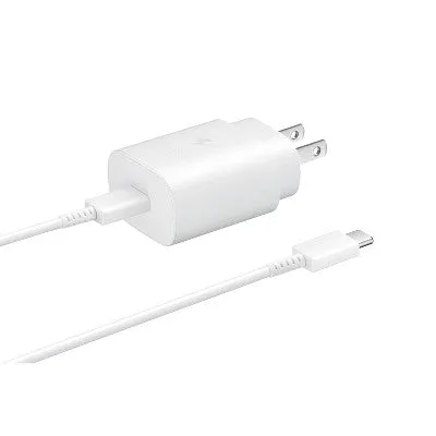 Samsung 25W USB-C Fast Charging Wall Charger (with USB-C Cable) - White