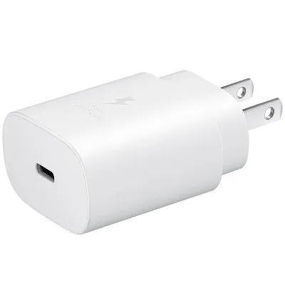 Samsung 25W USB-C Fast Charging Wall Charger (with USB-C Cable) - White