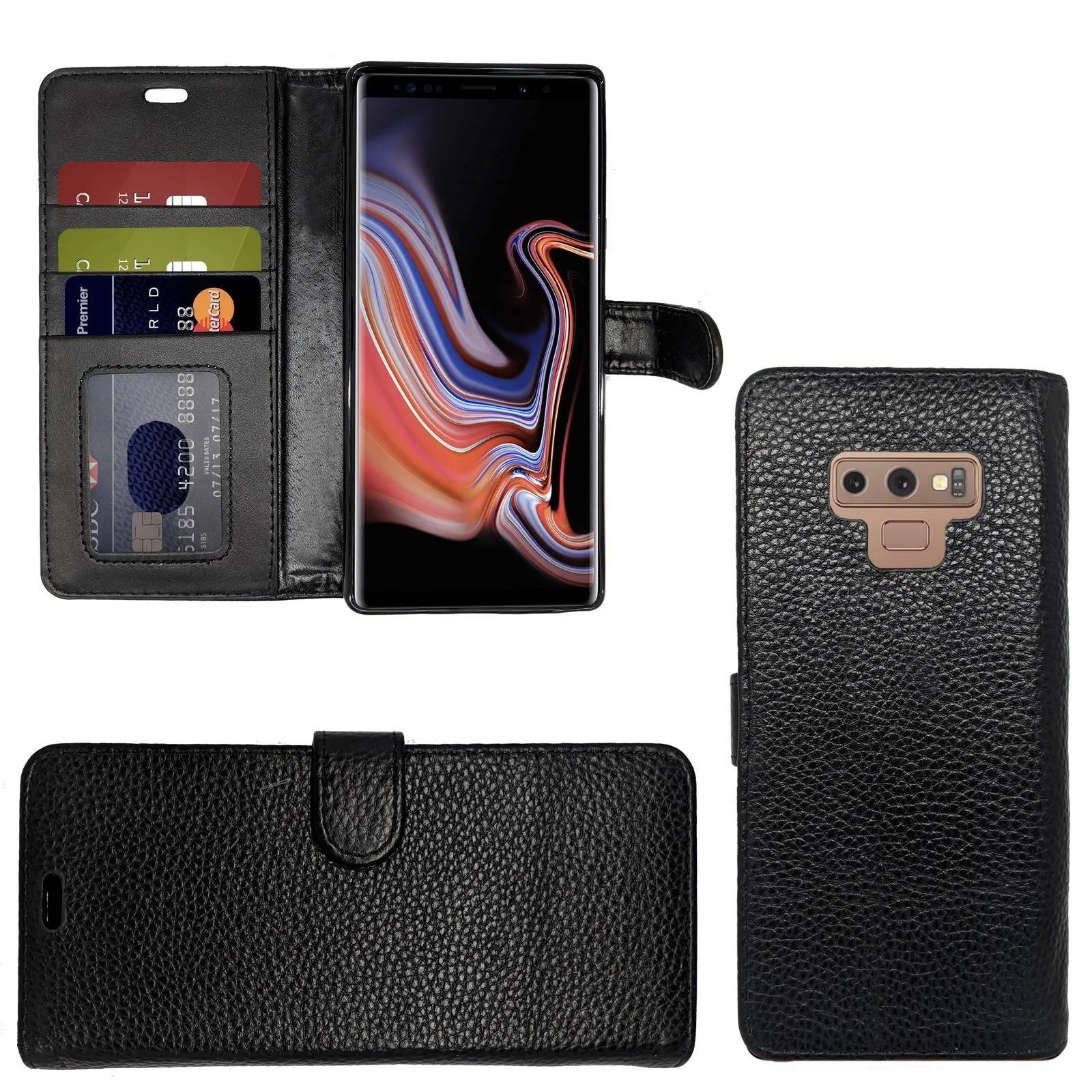 Samsung Galaxy S7 Genuine Leather Flip Folio Book Wallet Case