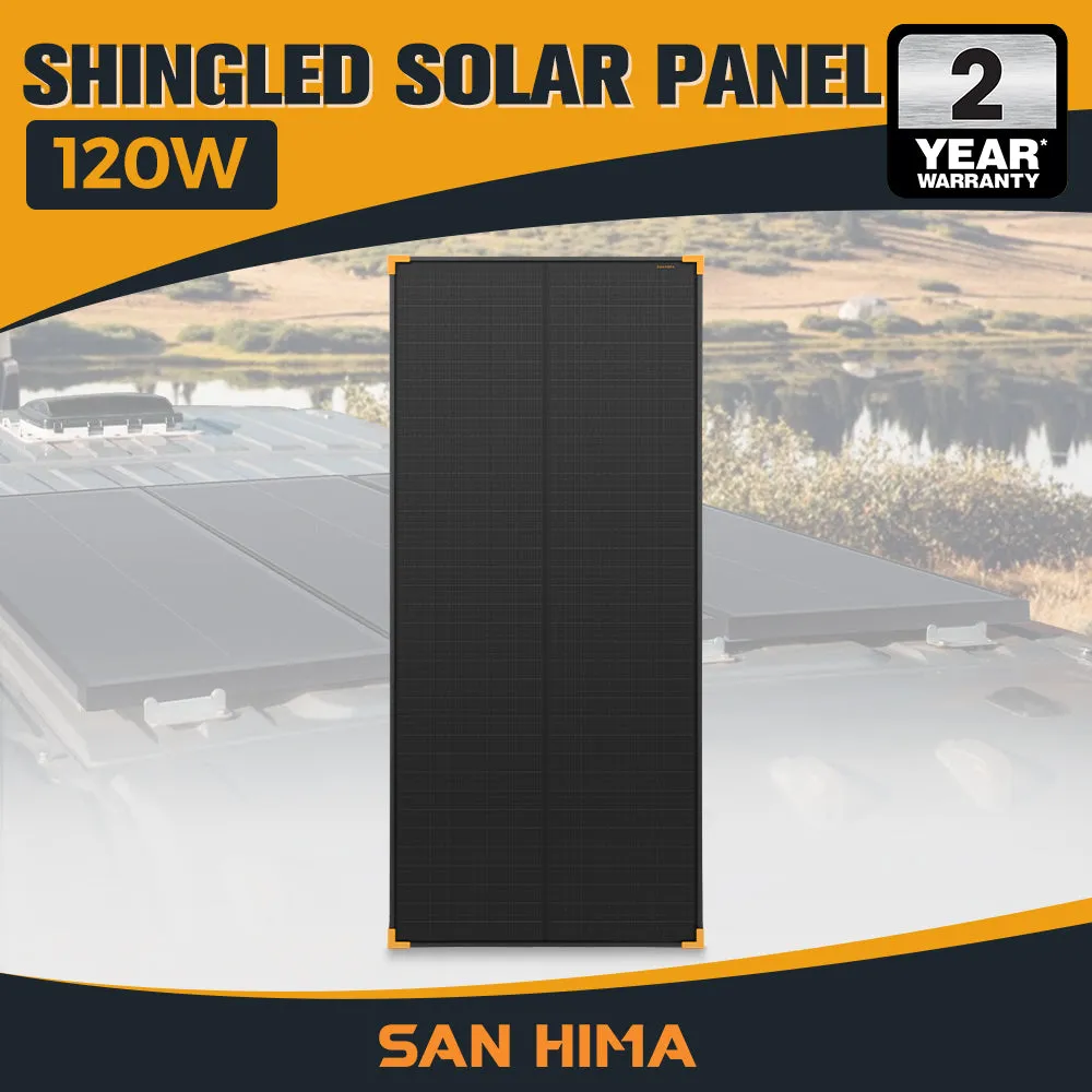 San Hima 120W Solar Panel Kit Mono Shingled Fixed Power Camping Battery Charging