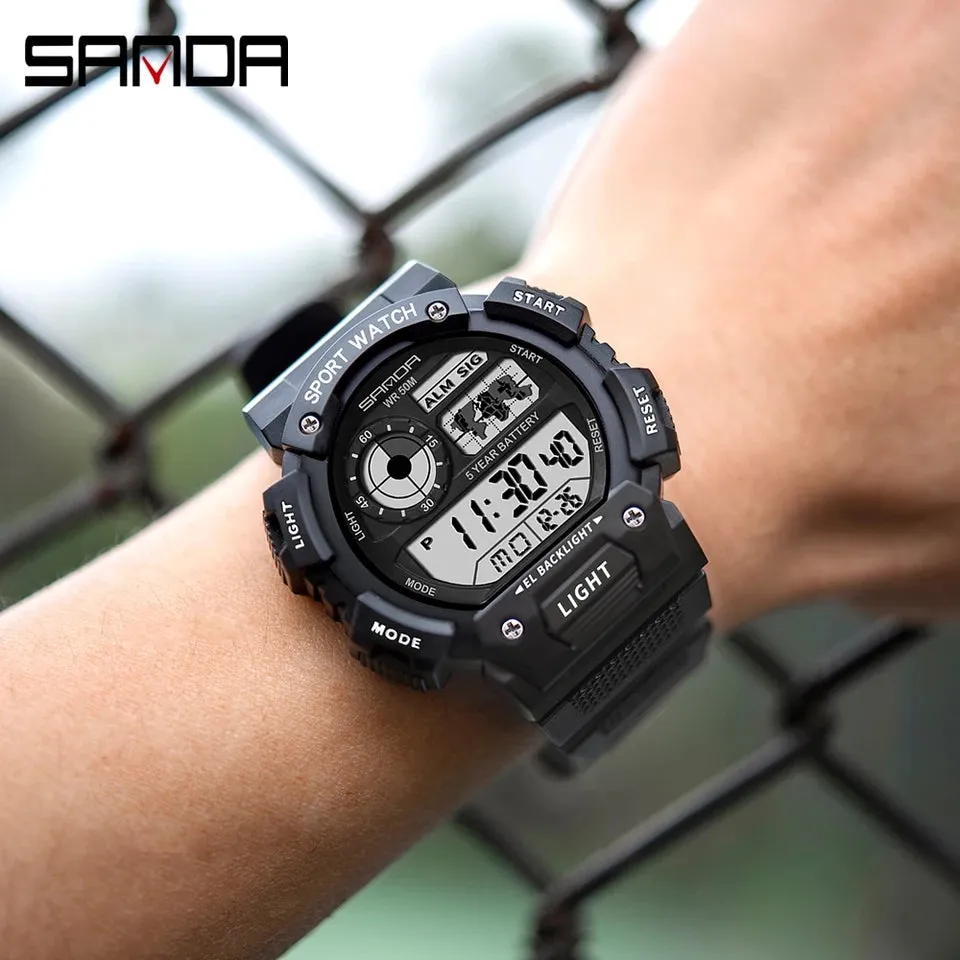 SANDA 6009 Sports Luxury Shockproof Waterproof Wrist Watch