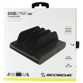 Scosche BaseLynx Vert Charging Station with 2x USB   USB-C (Black)