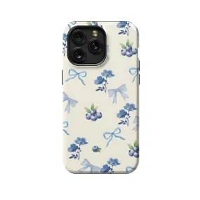 Seamless Blue Blueberry Coquette Bow Phone Case iPhone Samsung Cover Pixel 1014